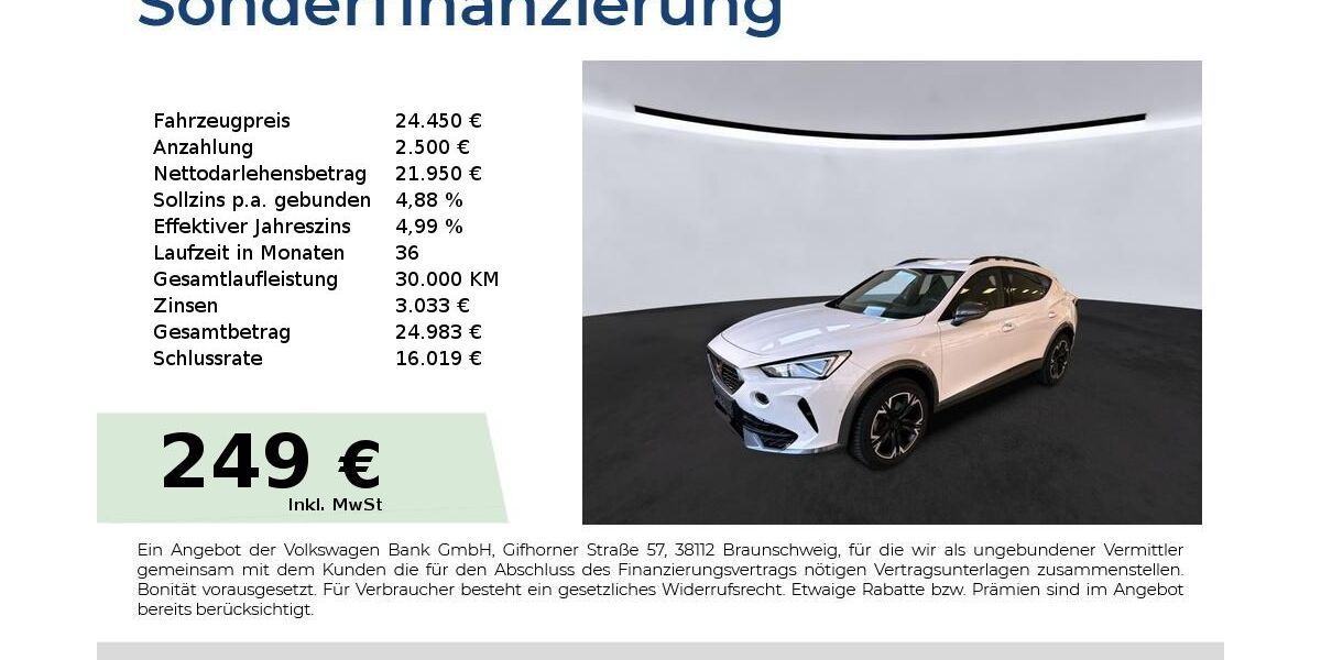 Cupra Formentor 29.150 km 24.450 &euro; Lauf an der Pegnitz 91207