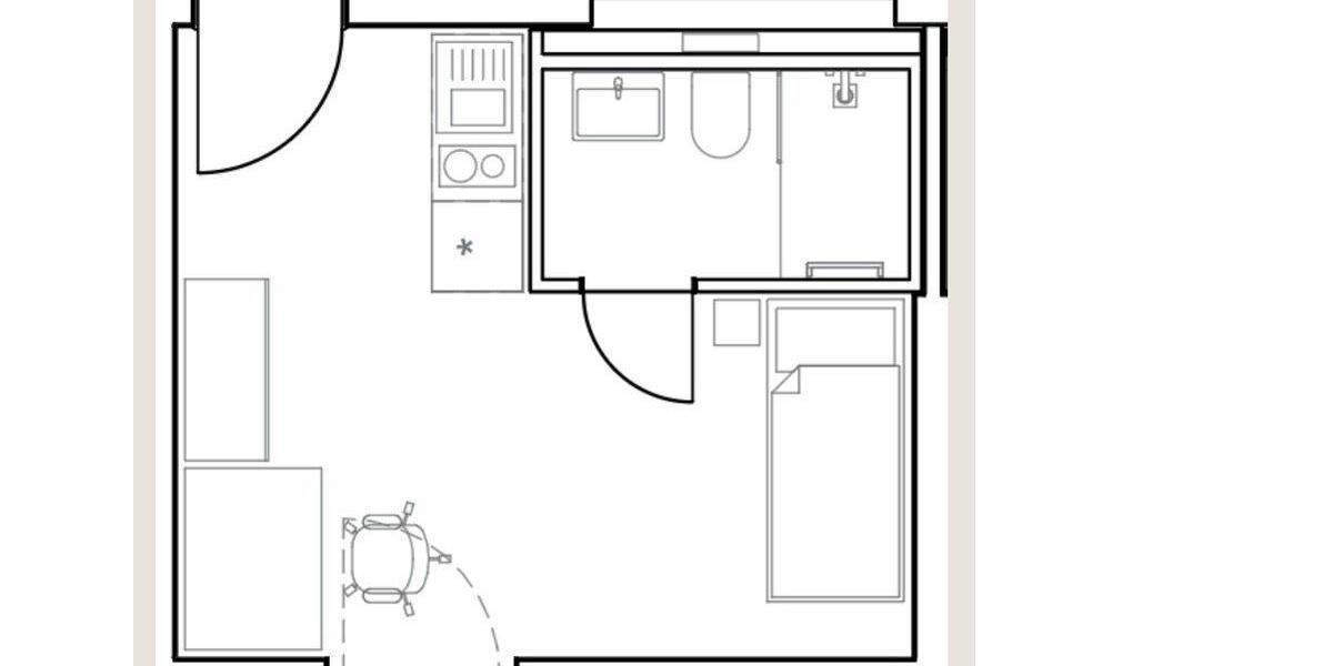 Etagenwohnung Erlangen Am Anger - 1 Zimmer, 19 m&sup2;, 580&euro; | Angebot:26534491