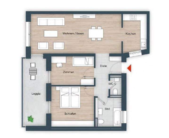 Terrassenwohnung Nürnberg Großreuth h d Veste - 3 Zimmer, 83 m&sup2;, 739.950&euro; | Angebot:25970552