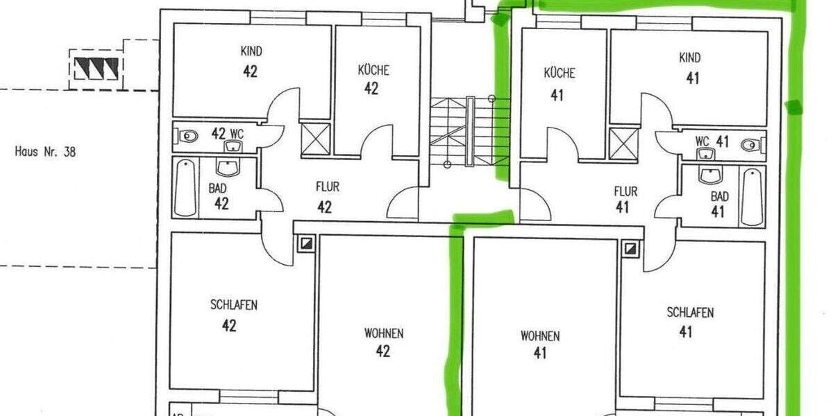 Etagenwohnung Nürnberg Gartenstadt - 3 Zimmer, 77 m&sup2;, 280.000&euro; | Angebot:25760355