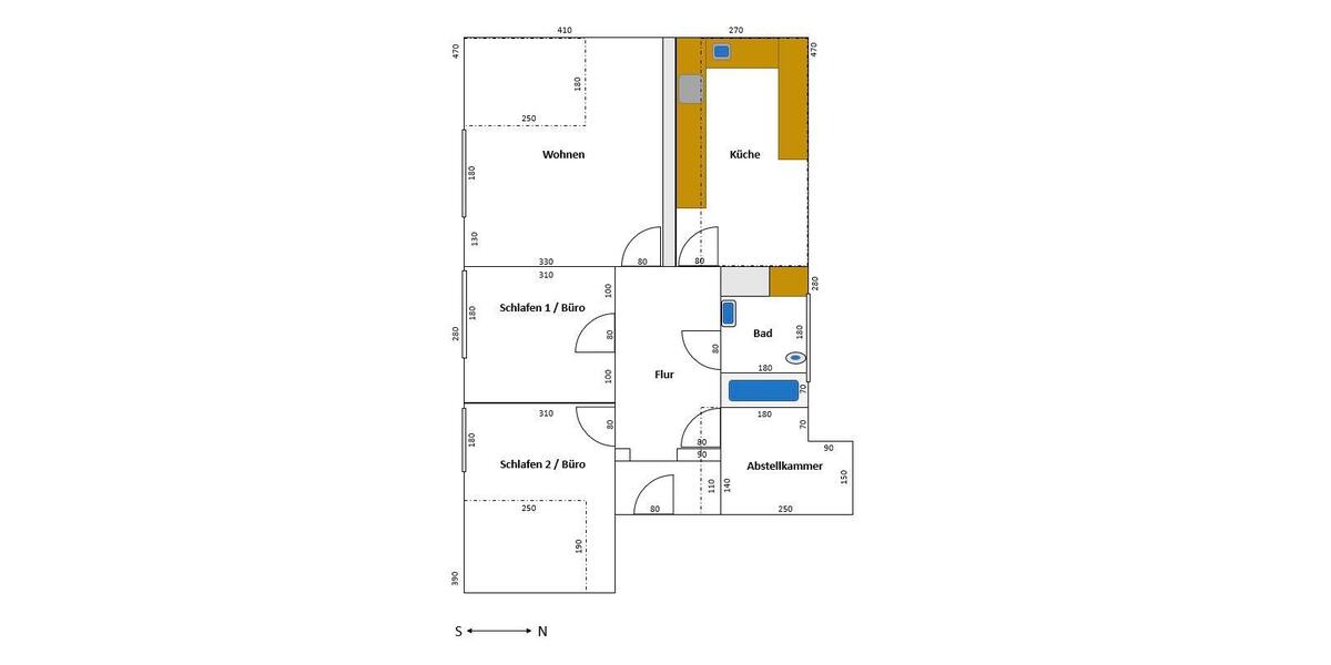 Dachgeschoßwohnung Erlangen Am Anger - 3 Zimmer, 45 m&sup2;, 700&euro; | Angebot:26549938