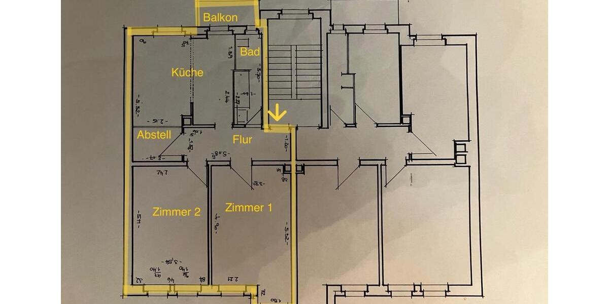 Etagenwohnung Nürnberg Gibitzenhof - 2.5 Zimmer, 72 m&sup2;, 200.000&euro; | Angebot:25873765