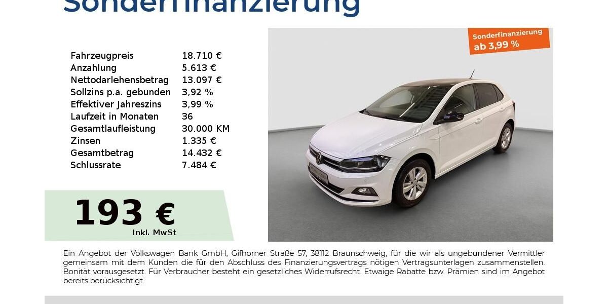 VW Polo 45.933 km 18.710 &euro; Fürth 90763