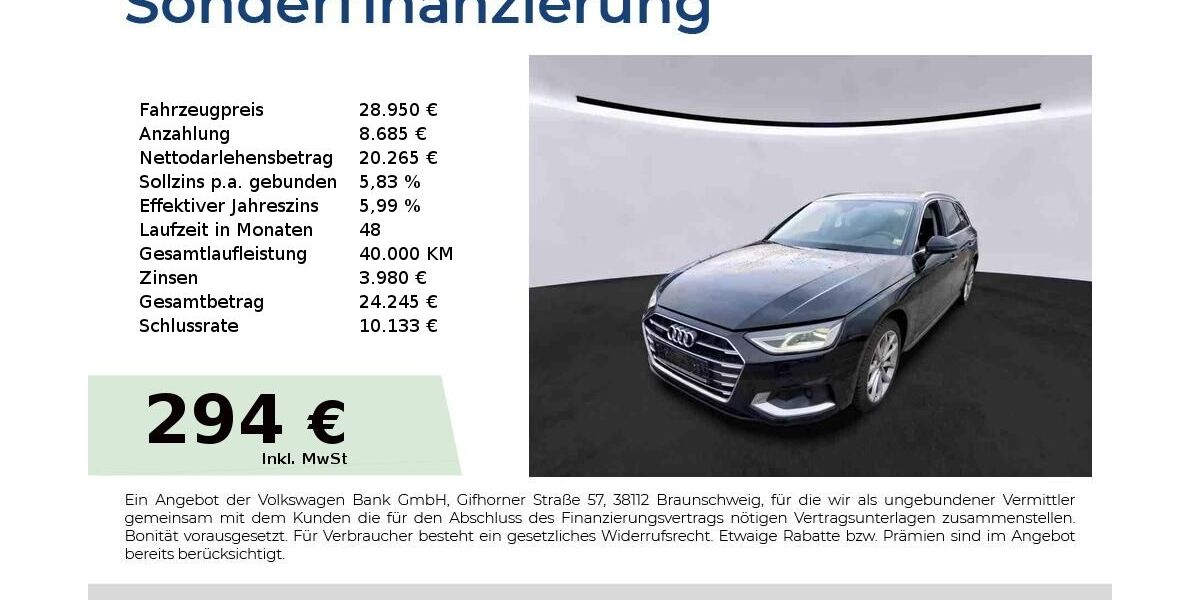 Audi A4 56.650 km 28.950 &euro; Nürnberg 90431