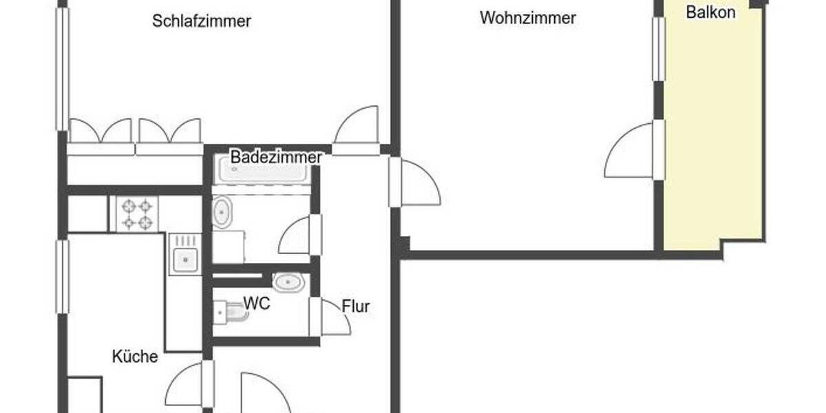 Etagenwohnung Nürnberg Zerzabelshof - 2 Zimmer, 61 m&sup2;, 259.000&euro; | Angebot:25984979