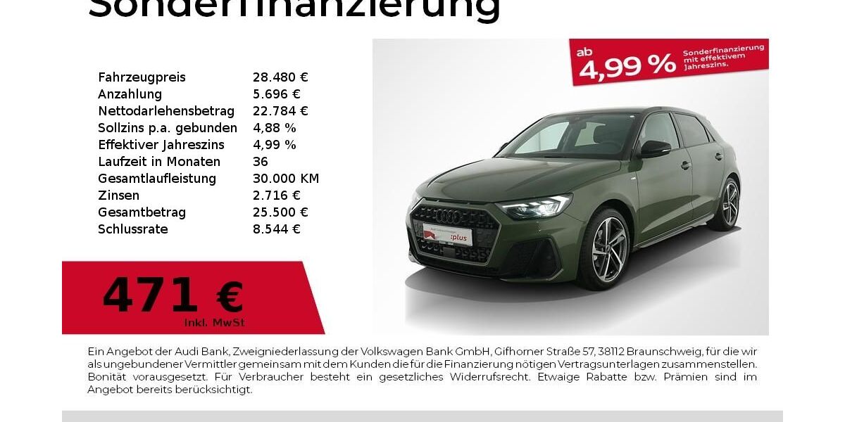Audi A1 4.600 km 28.480 &euro; Nürnberg 90441