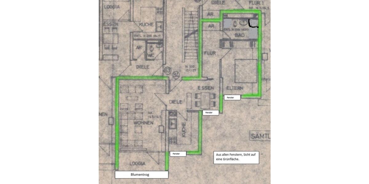 Erdgeschoßwohnung Nürnberg Schnepfenreuth - 2.5 Zimmer, 70 m&sup2;, 900&euro; | Angebot:25397704