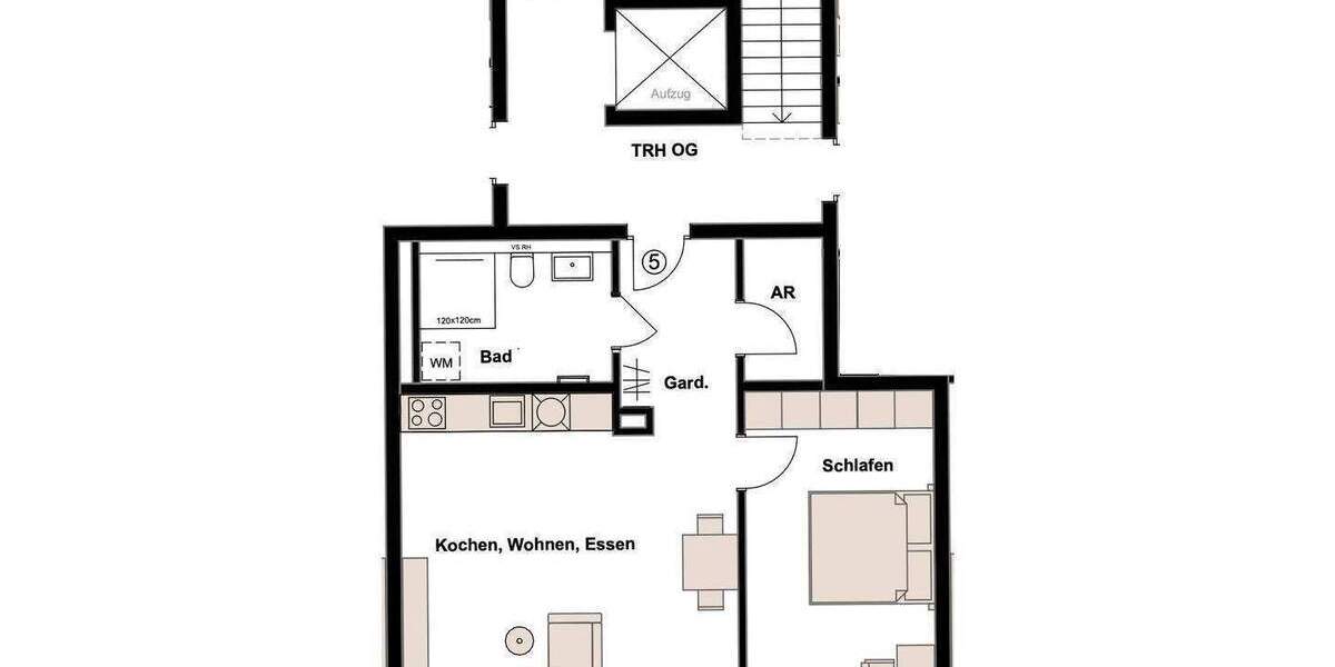 Etagenwohnung Fürth Ronhof - 2 Zimmer, 59 m&sup2;, 369.000&euro; | Angebot:25771005