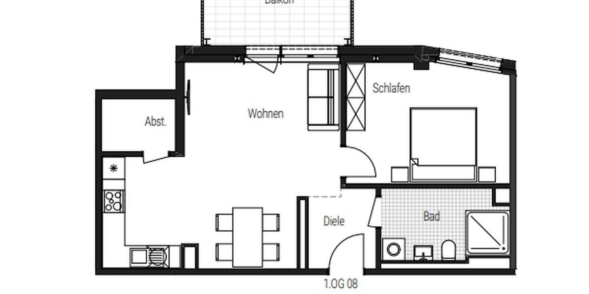 Etagenwohnung Nürnberg Gibitzenhof - 2 Zimmer, 61 m&sup2;, 1.355&euro; | Angebot:25350347