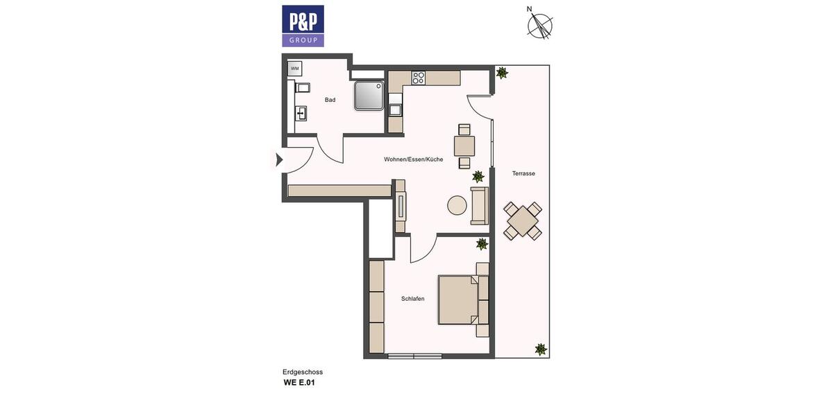 Etagenwohnung Fürth Altstadt - 2 Zimmer, 63 m&sup2;, 1.016&euro; | Angebot:26295481