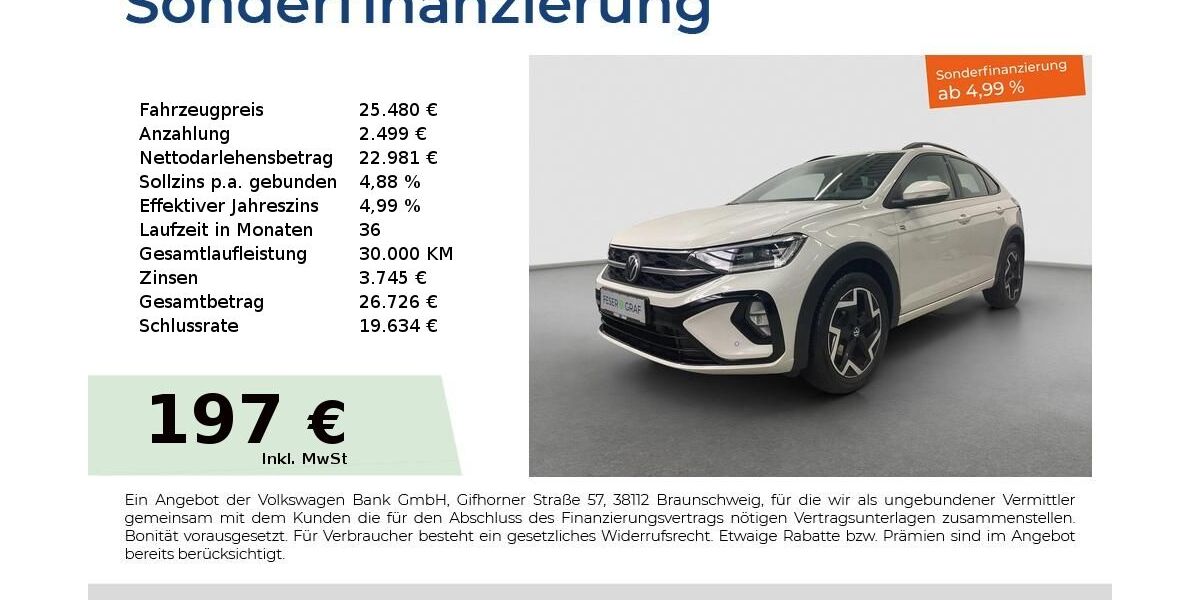 VW Taigo 4.165 km 25.290 &euro; Fürth 90763