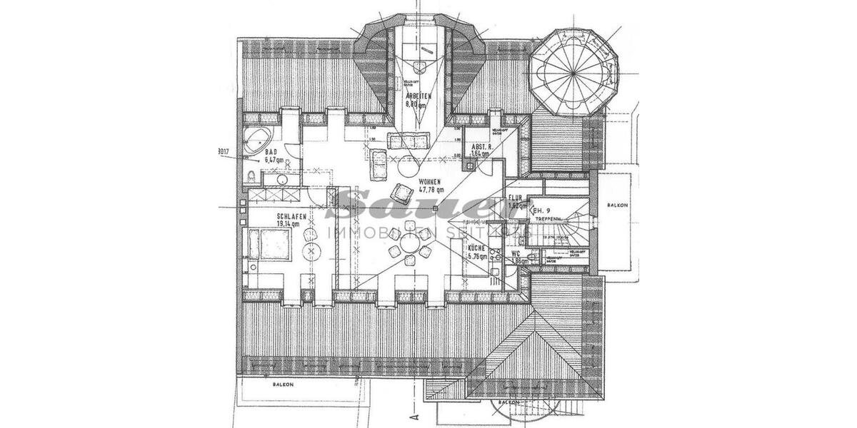 Etagenwohnung Fürth Altstadt - 2.5 Zimmer, 92 m&sup2;, 960&euro; | Angebot:25255991