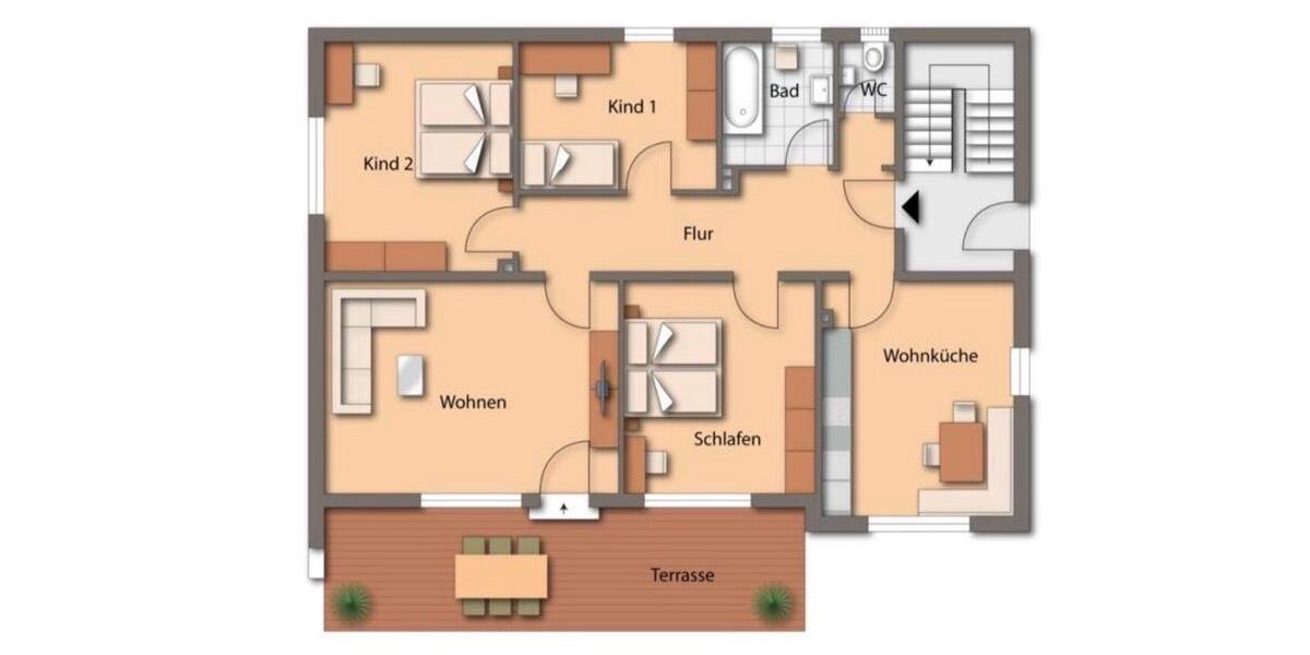 Terrassenwohnung Pyrbaum - 4.5 Zimmer, 122 m&sup2;, 1.350&euro; | Angebot:25980132