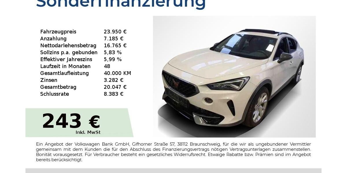 Cupra Formentor 32.350 km 23.740 &euro; Nürnberg 90431