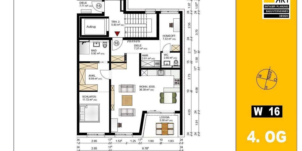 Etagenwohnung Fürth Südstadt - 3 Zimmer, 85 m&sup2;, 594.000&euro; | Angebot:25939451