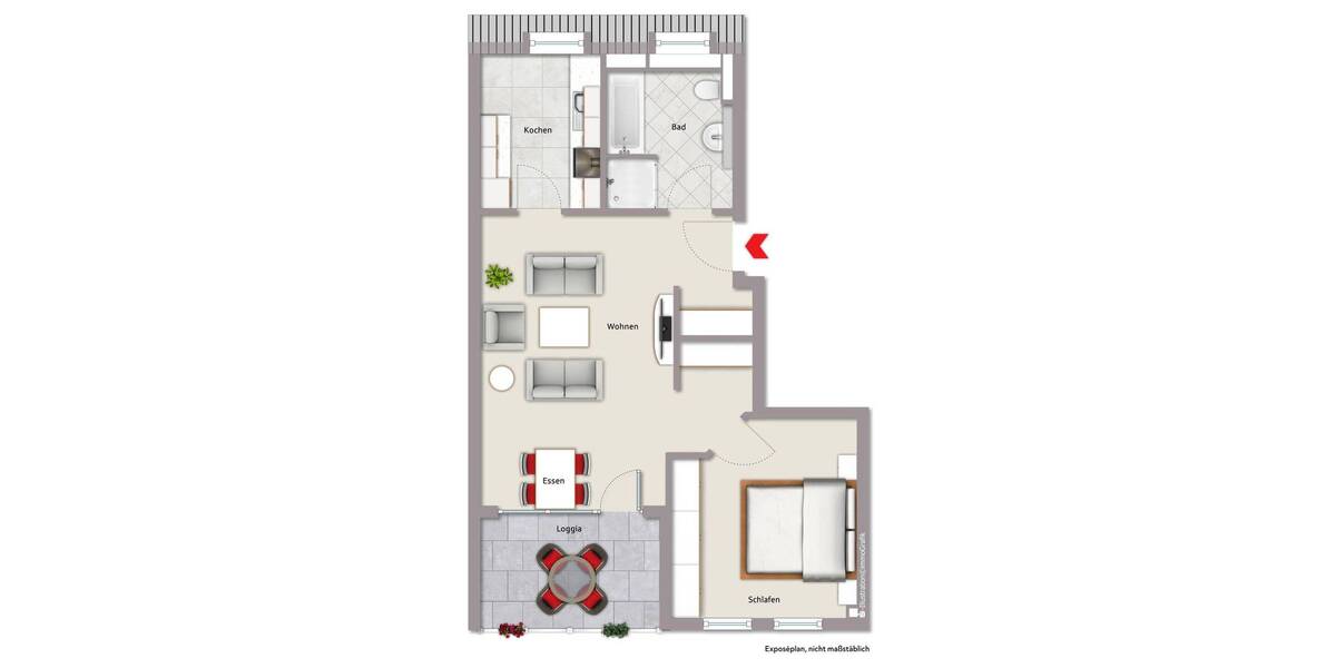 Etagenwohnung Fürth Südstadt - 2 Zimmer, 62 m&sup2;, 275.000&euro; | Angebot:26472049
