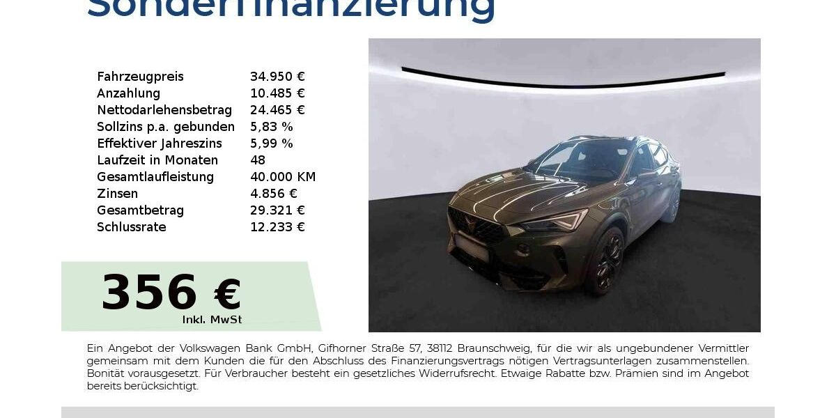 Cupra Formentor 21.150 km 34.440 &euro; Nürnberg 90431