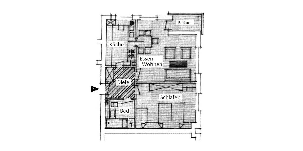 Etagenwohnung Nürnberg Eibach - 2 Zimmer, 55 m&sup2;, 660&euro; | Angebot:25986529