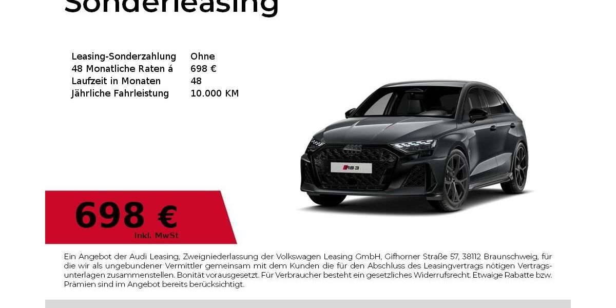 Audi RS3 3.000 km 63.440 &euro; Nürnberg 90411