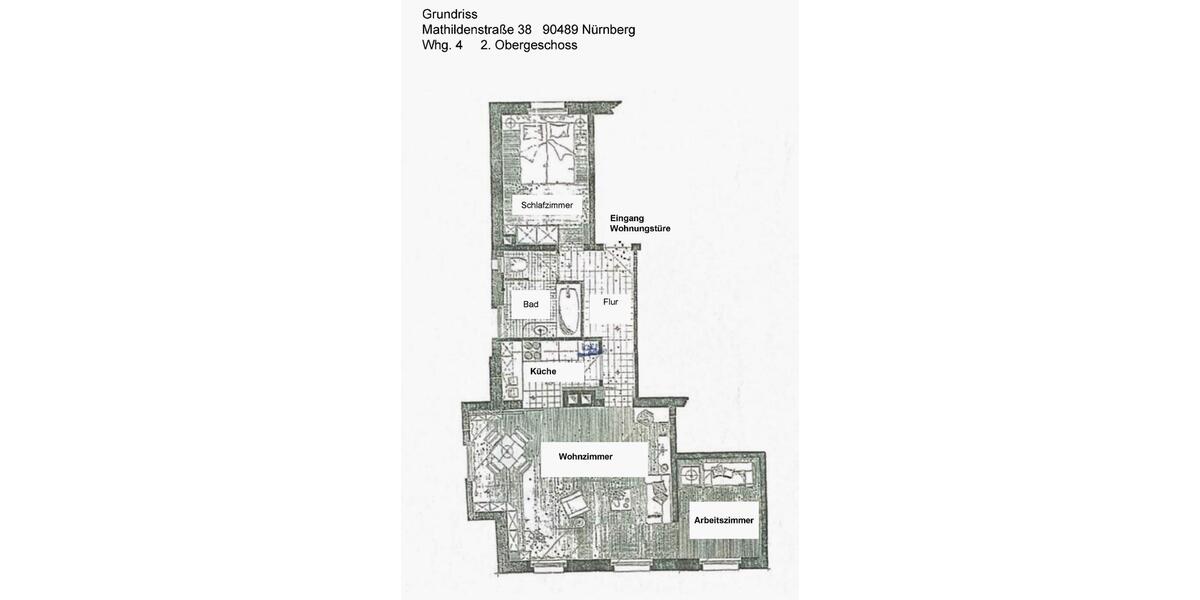 Etagenwohnung Nürnberg Gärten bei Wöhrd - 3 Zimmer, 67 m&sup2;, 249.800&euro; | Angebot:26961615