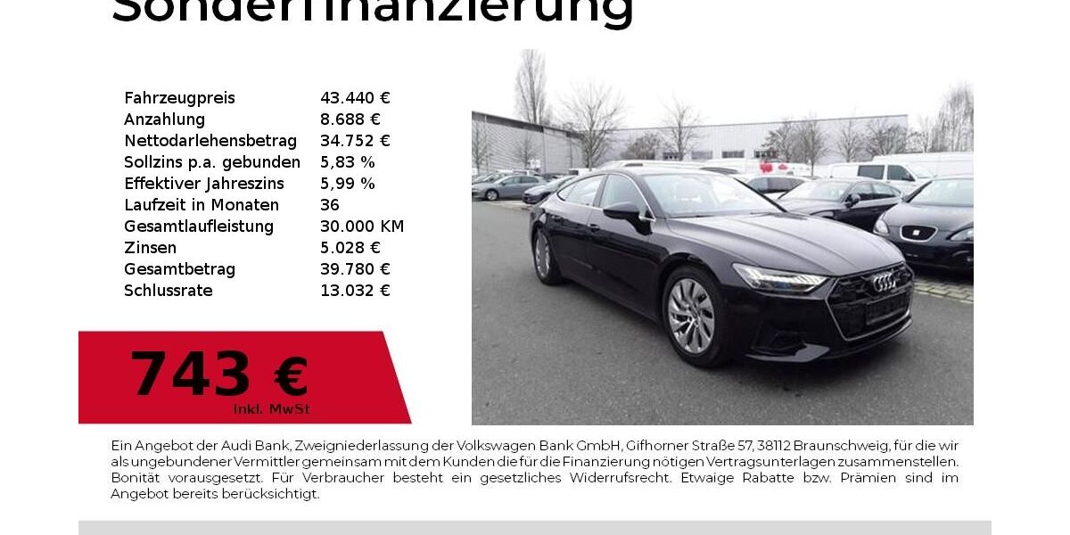 Audi A7 21.200 km 43.440 &euro; Nürnberg 90441