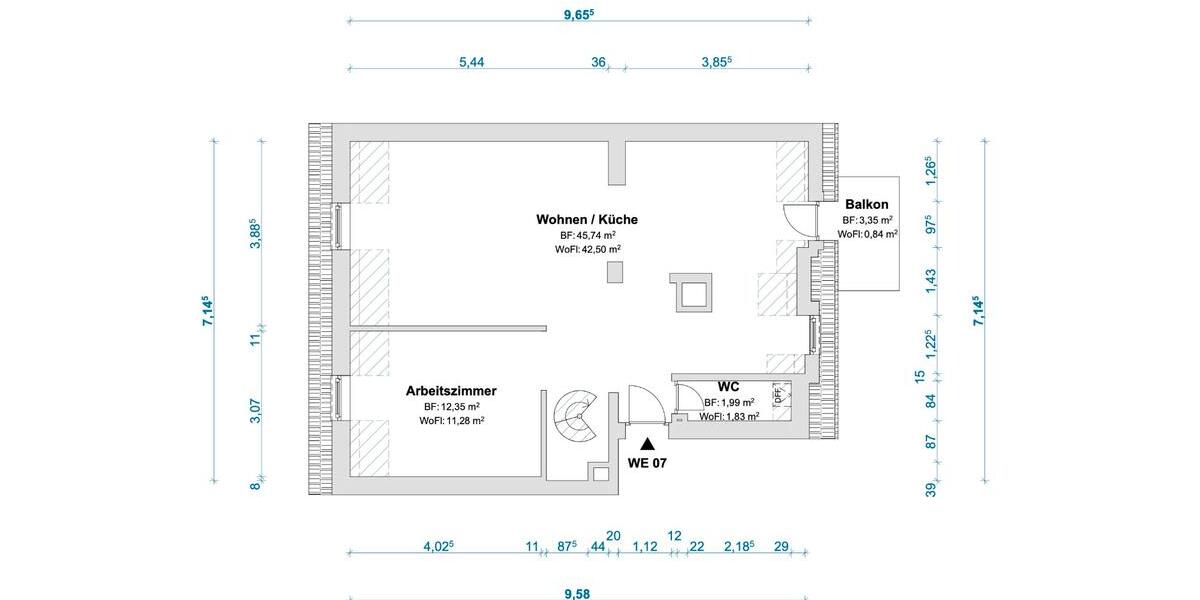 Maisonettenwohnung Nürnberg Gibitzenhof - 2.5 Zimmer, 75 m&sup2;, 239.000&euro; | Angebot:26654290