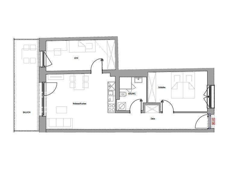 Etagenwohnung Nürnberg Schweinau - 3 Zimmer, 70 m&sup2;, 1.452&euro; | Angebot:25683952