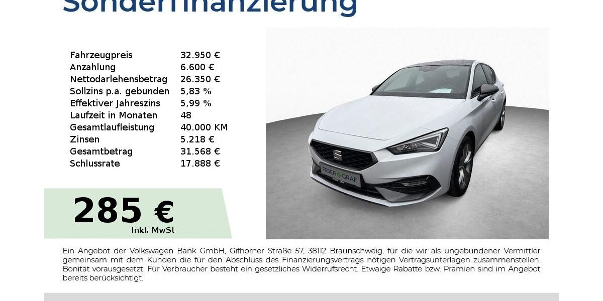 Seat Leon 11.400 km 27.950 &euro; Schwabach 91126