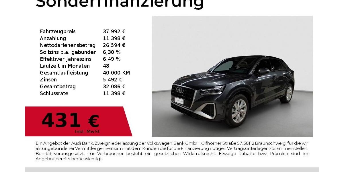 Audi Q2 8.200 km 36.480 &euro; Nürnberg 90411