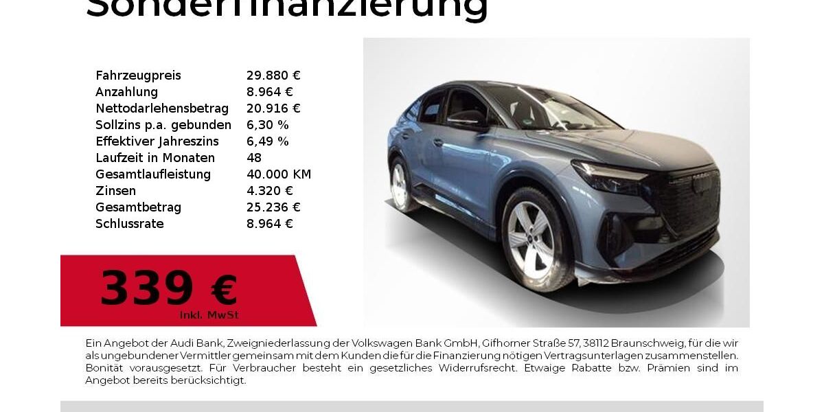 Audi Q4 e-tron 100.200 km 29.880 &euro; Nürnberg 90411