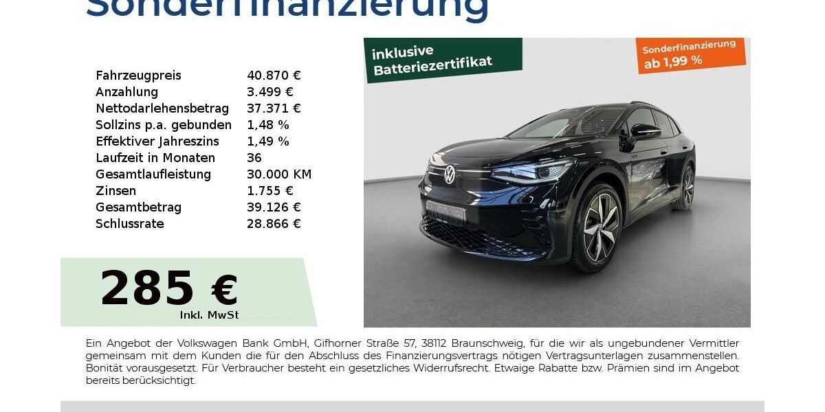 VW ID.4 17.852 km 40.590 &euro; Fürth 90763