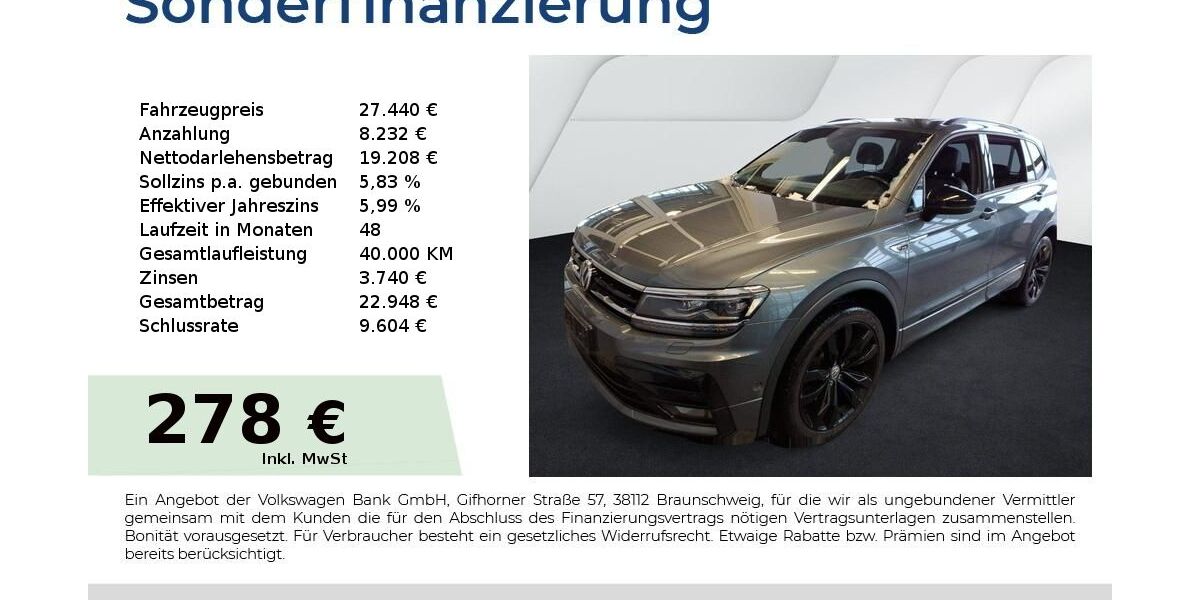 VW Tiguan Allspace 111.050 km 27.440 &euro; Nürnberg 90431