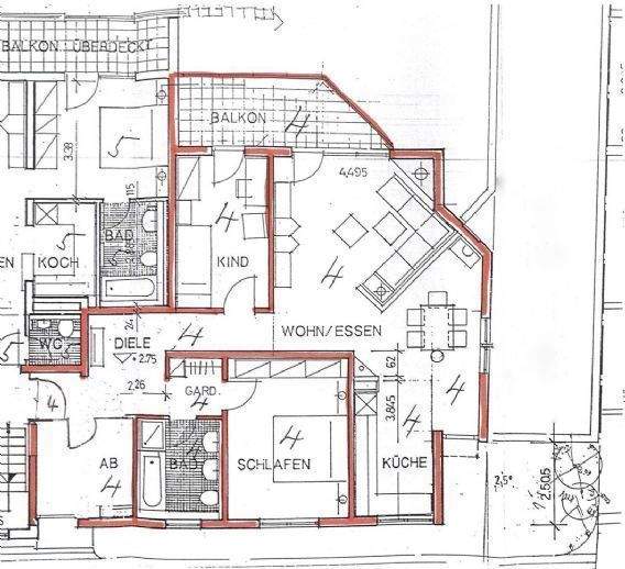 Etagenwohnung Nürnberg Eibach - 3 Zimmer, 98 m&sup2;, 1.300&euro; | Angebot:25695527