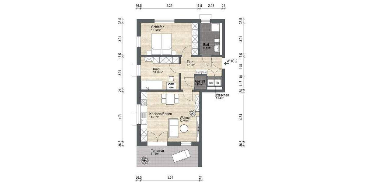Etagenwohnung Nürnberg Altenfurt - 3 Zimmer, 75 m&sup2;, 454.900&euro; | Angebot:25661892