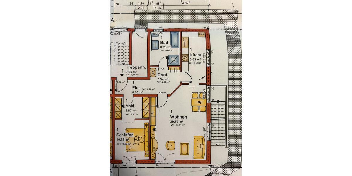 Terrassenwohnung Erlangen Alterlangen - 2 Zimmer, 76 m&sup2;, 1.260&euro; | Angebot:26546312