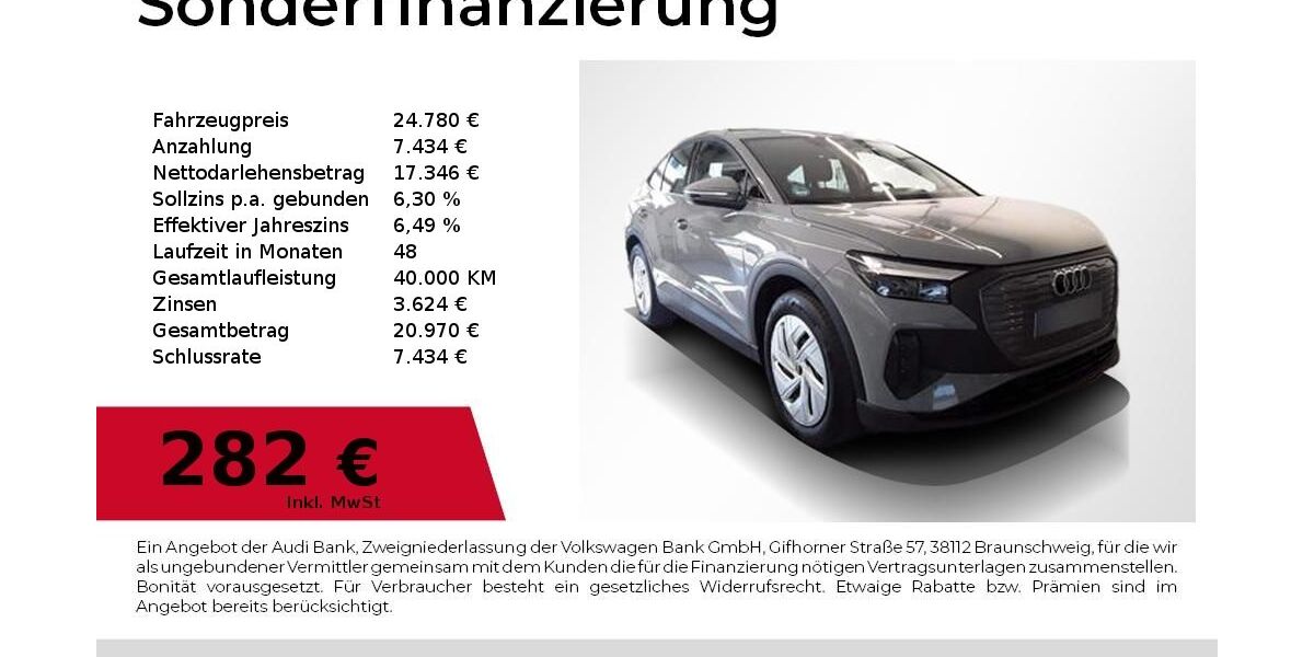 Audi Q4 e-tron 39.950 km 24.780 &euro; Nürnberg 90411