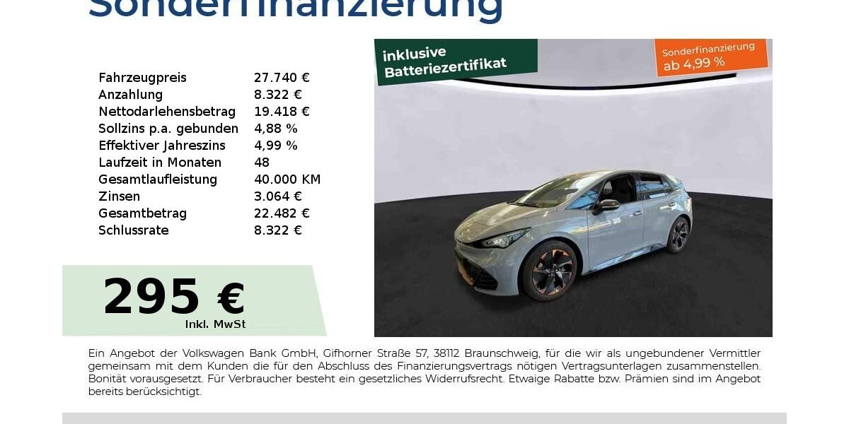 Cupra Born 24.350 km 27.740 &euro; Nürnberg 90441