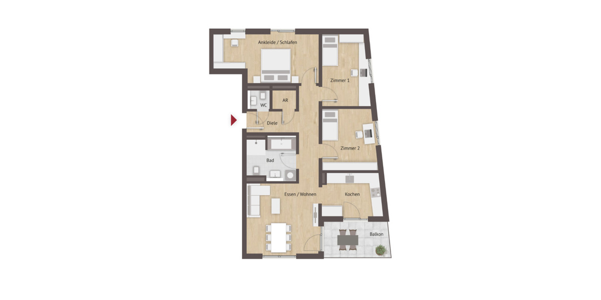 Etagenwohnung Nürnberg Laufamholz - 4 Zimmer, 96 m&sup2;, 660.950&euro; | Angebot:25997823