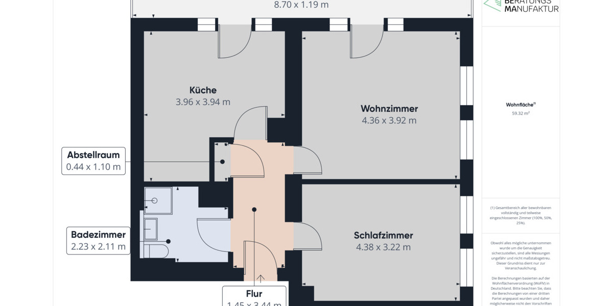 Etagenwohnung Fürth Weststadt - 3 Zimmer, 58 m&sup2;, 235.000&euro; | Angebot:25735833