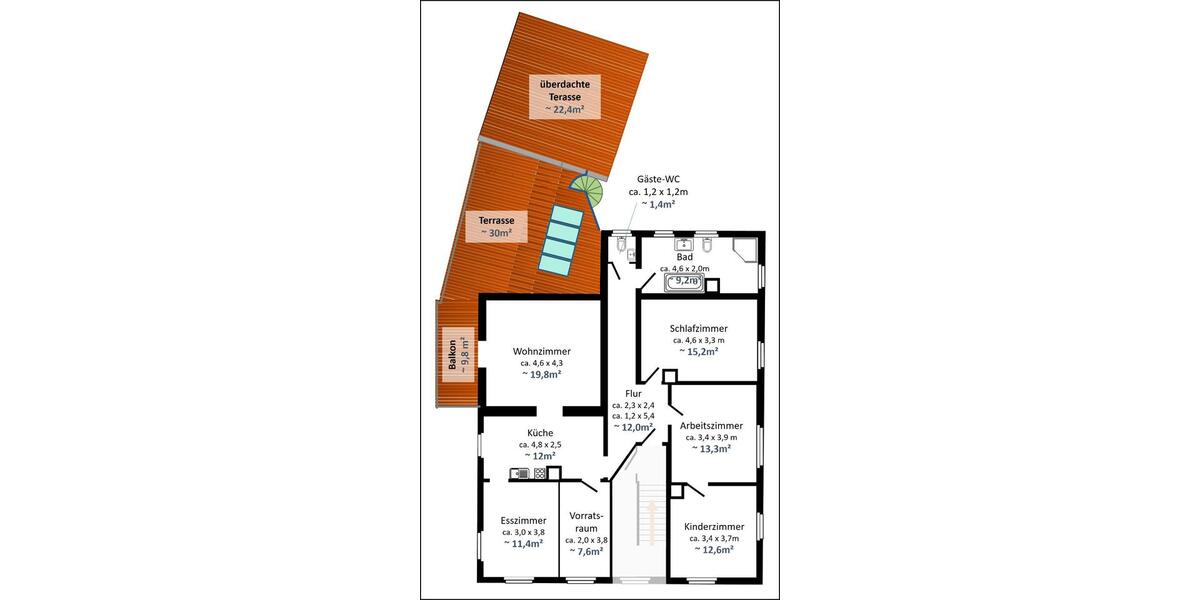 Etagenwohnung Erlangen Alterlangen - 5 Zimmer, 145 m&sup2;, 1.885&euro; | Angebot:26131704