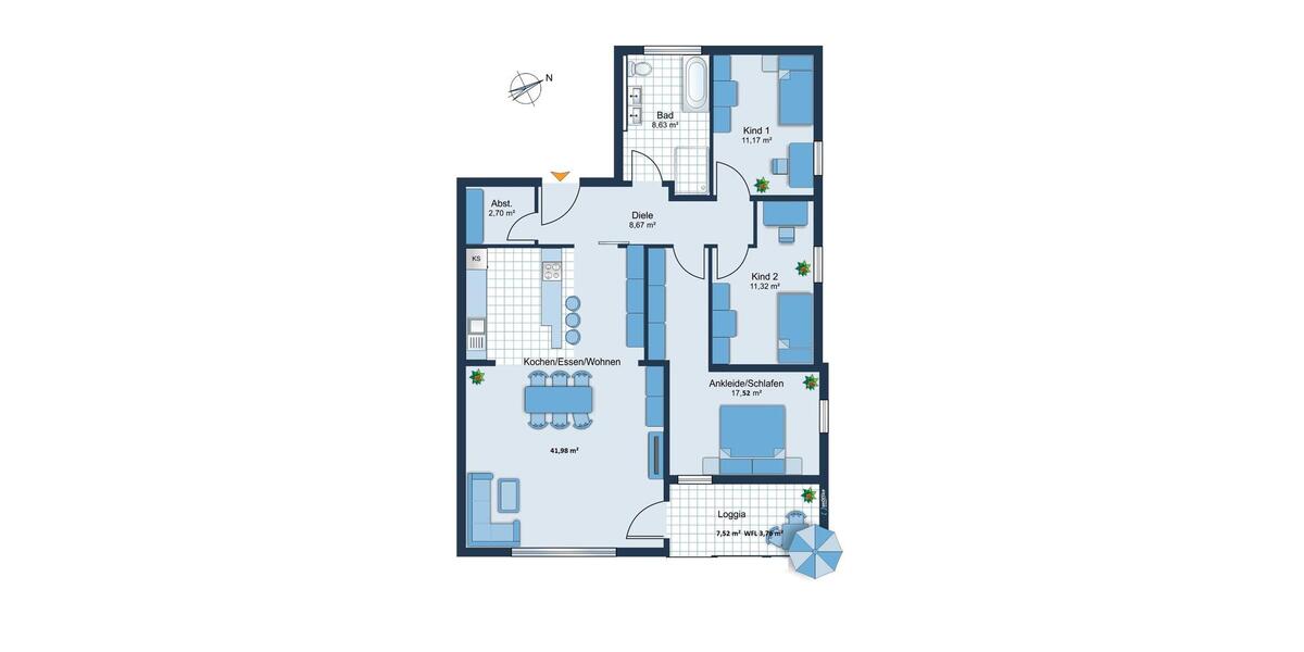 Etagenwohnung Zirndorf - 4 Zimmer, 110 m&sup2;, 559.000&euro; | Angebot:25167488