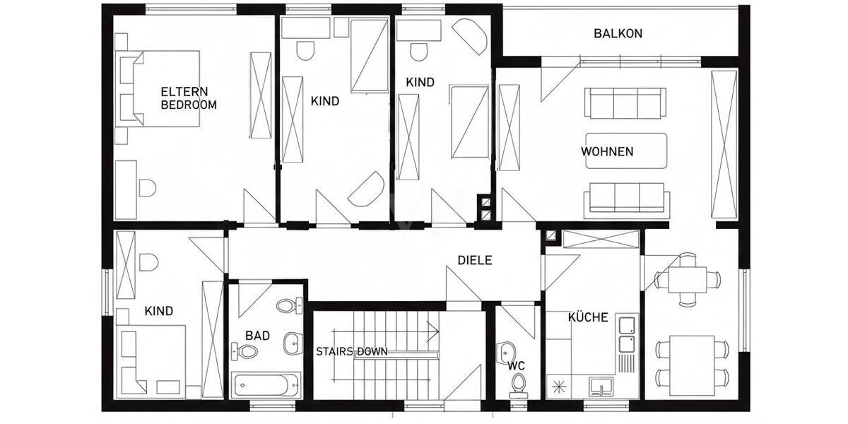 Etagenwohnung Neustadt an der Aisch - 5.5 Zimmer, 120 m&sup2;, 900&euro; | Angebot:25215765