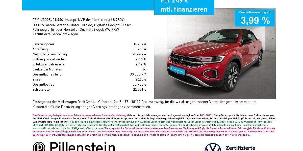 VW T-Roc 21.550 km 30.908 &euro; Neustadt/Aisch 91413