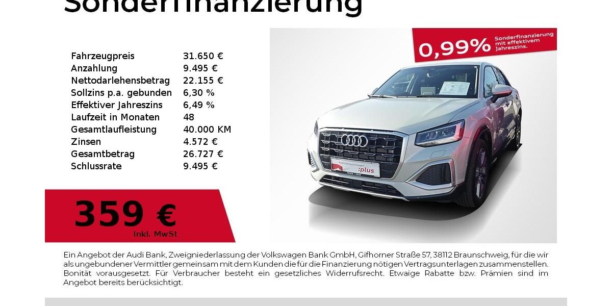 Audi Q2 10.100 km 30.950 &euro; Lauf an der Pegnitz 91207