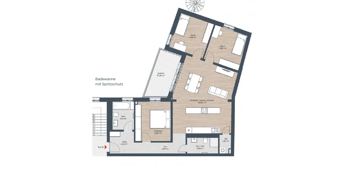 Etagenwohnung Nürnberg St Leonhard - 4 Zimmer, 103 m&sup2;, 619.750&euro; | Angebot:25864434