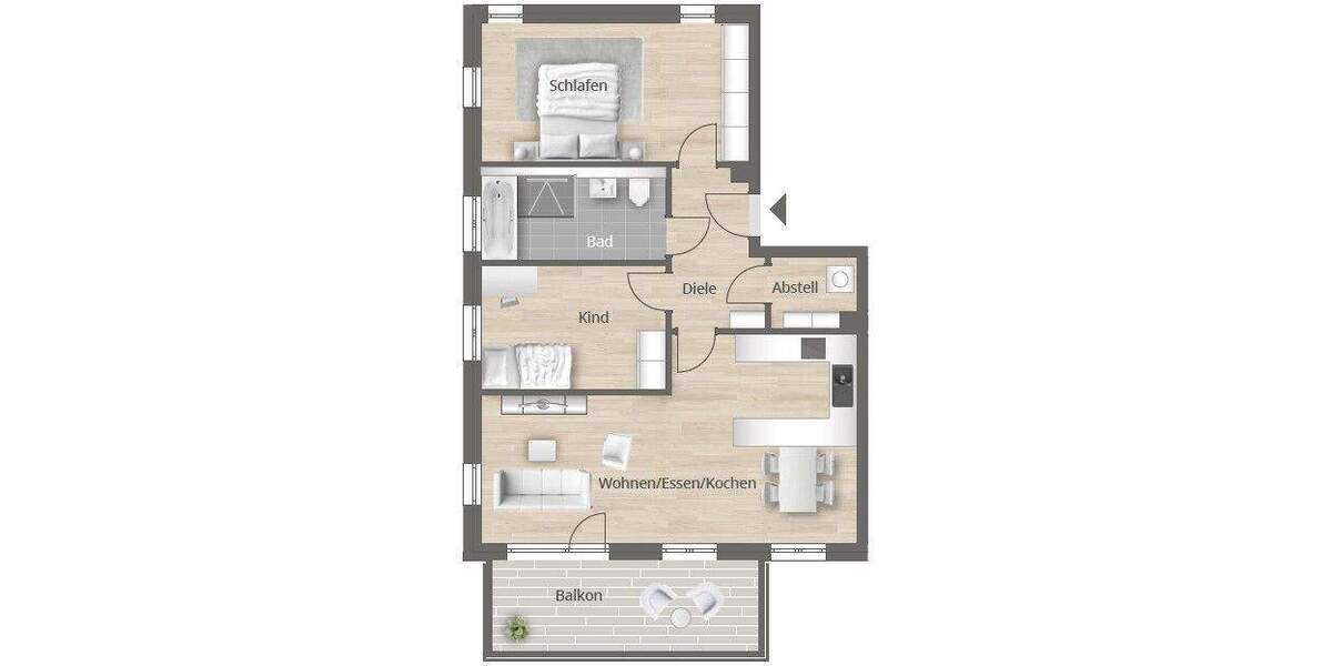 Etagenwohnung Bubenreuth - 3 Zimmer, 80 m&sup2;, 535.000&euro; | Angebot:25801826