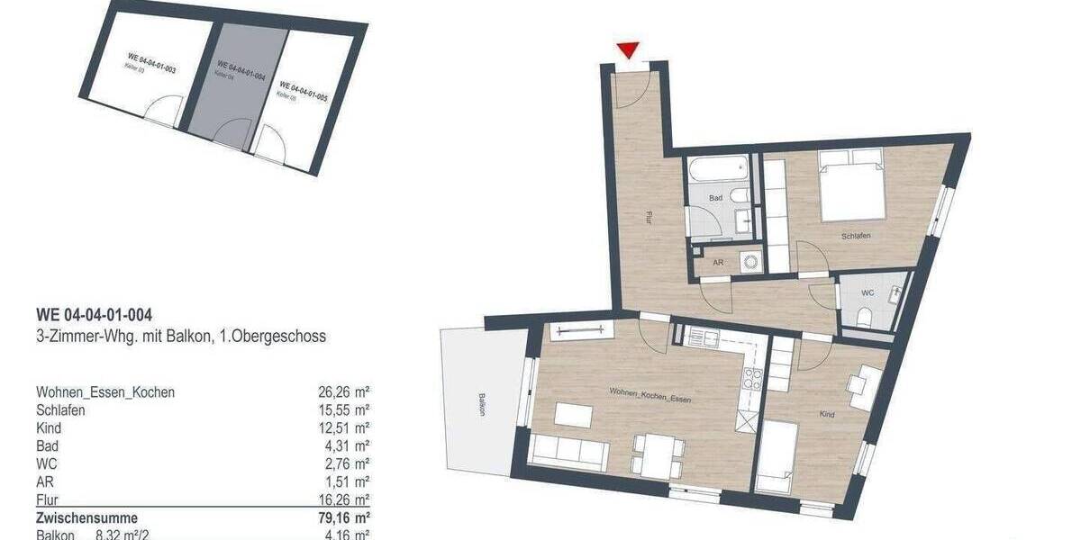 Terrassenwohnung Stein Deutenbach - 3 Zimmer, 82 m&sup2;, 1.180&euro; | Angebot:26826866