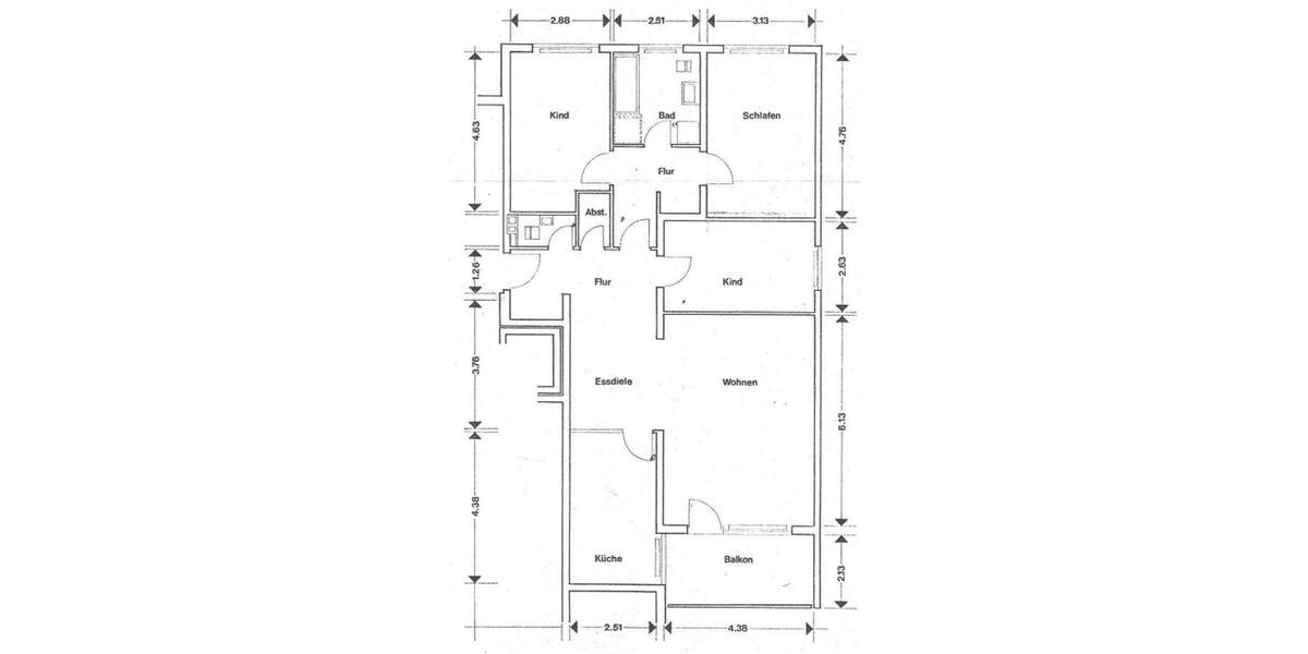 Etagenwohnung Erlangen Bruck - 4 Zimmer, 114 m&sup2;, 448.000&euro; | Angebot:25696096
