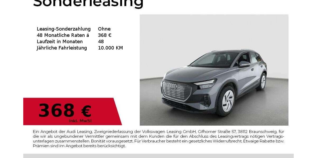 Audi Q4 e-tron 9.025 km 37.420 &euro; Nürnberg 90411