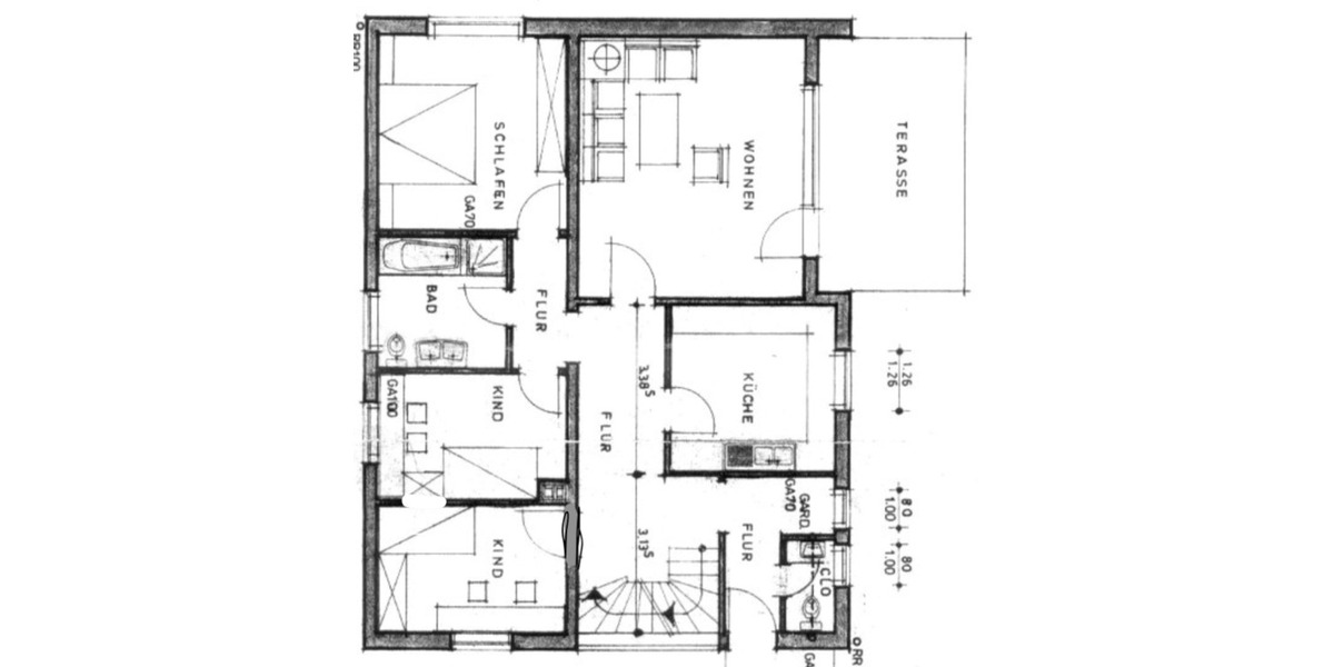 Terrassenwohnung Aurachtal - 3.5 Zimmer, 95 m&sup2;, 1.300&euro; | Angebot:25883187